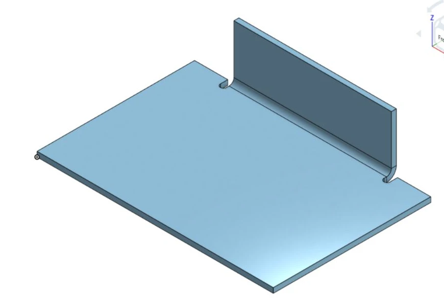 Onshape flange with obround bend reliefs