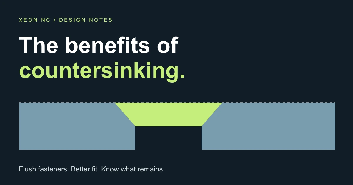 The benefits of countersinking, a Xeon engineering article