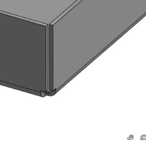 Same Onshape box corner with a 0.025-inch Minimal gap setting