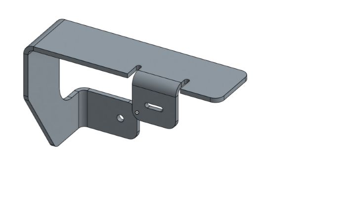 Actual 5052 aluminum bracket used for a worked drawing example