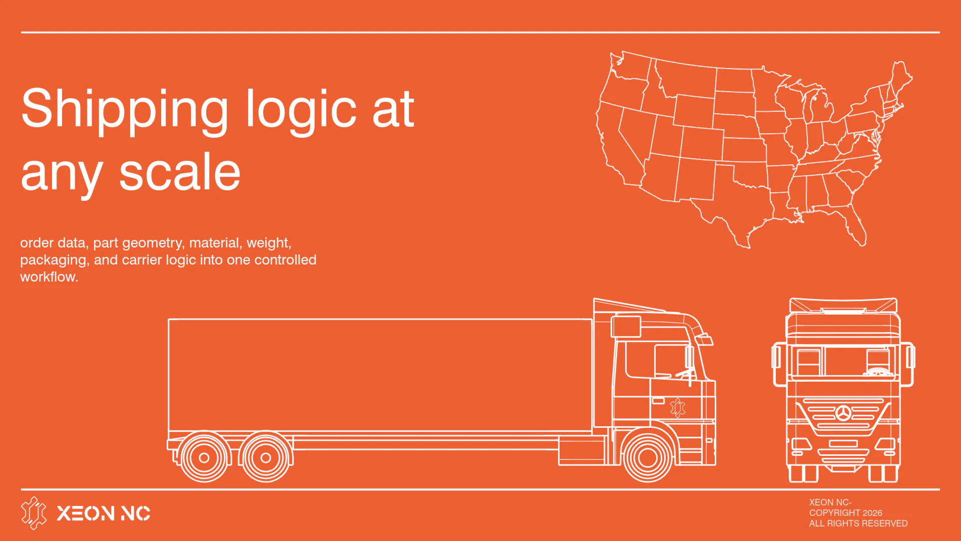 Shipping logic at any scale — Xeon NC parcel, LTL, and truckload fulfillment