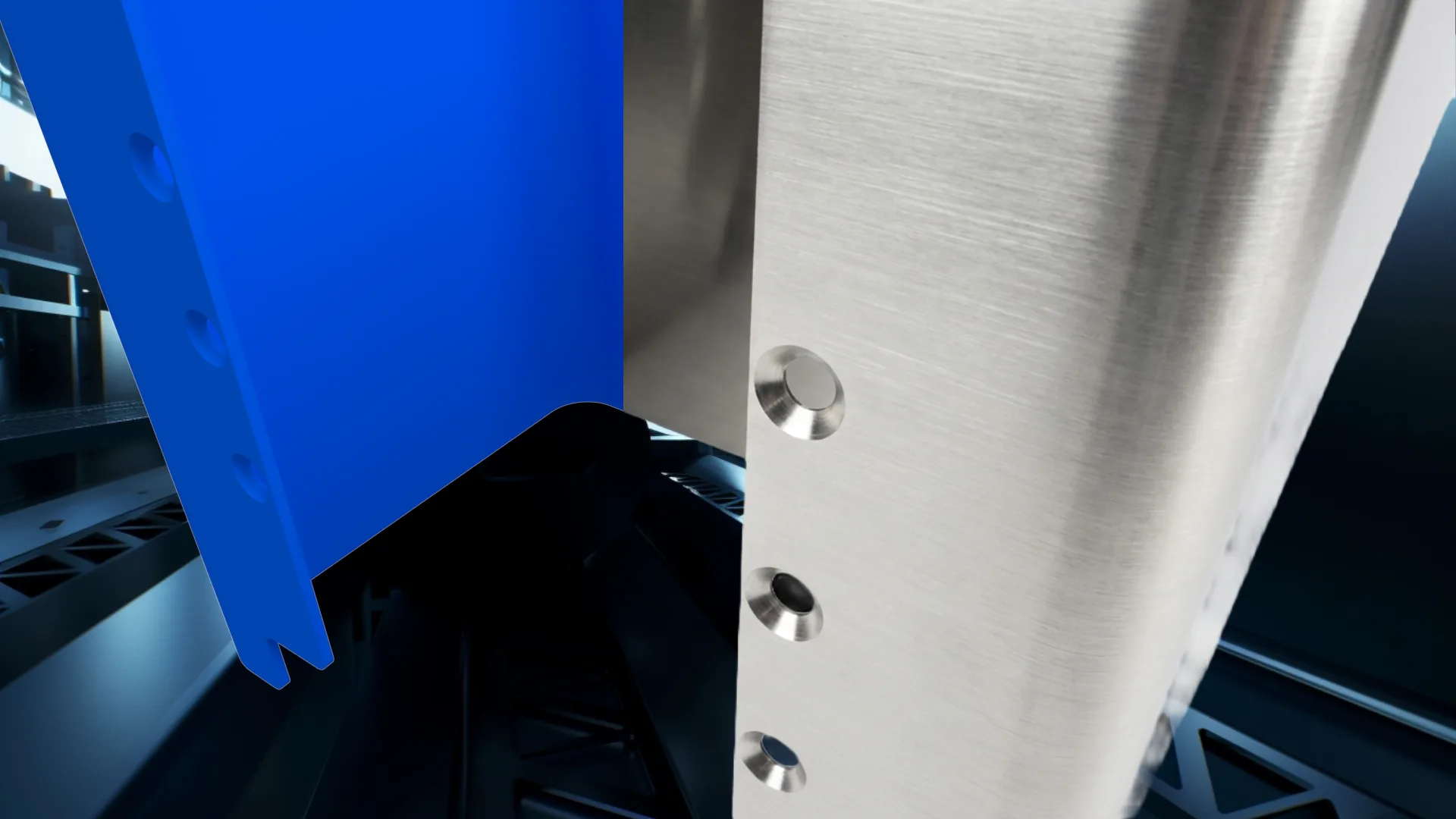 Close-up of press brake tooling inside the Xeon factory
