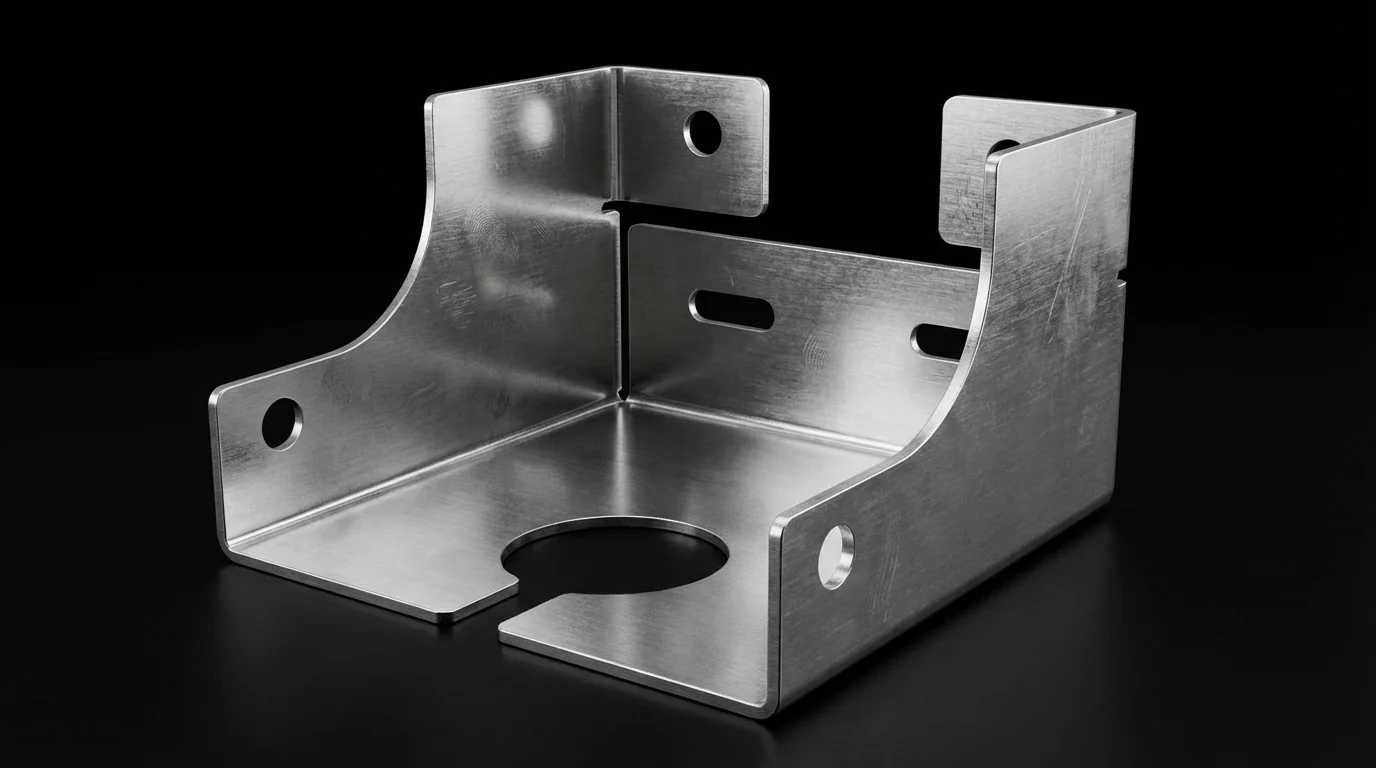 Laser-cut and formed mounting bracket