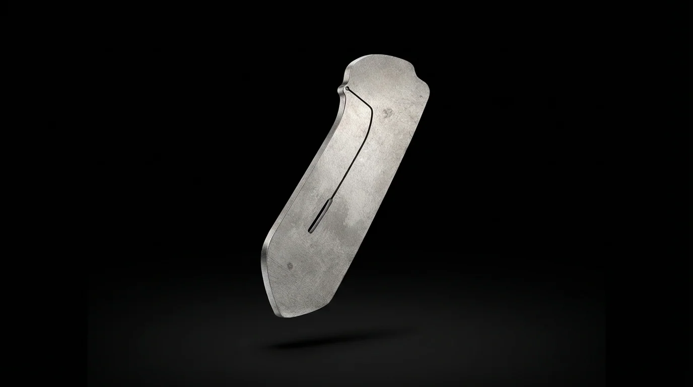 Laser-cut metal tab with an elongated slot