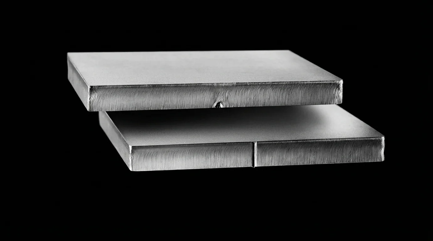 Close-up of small retention tabs in laser-cut sheet metal