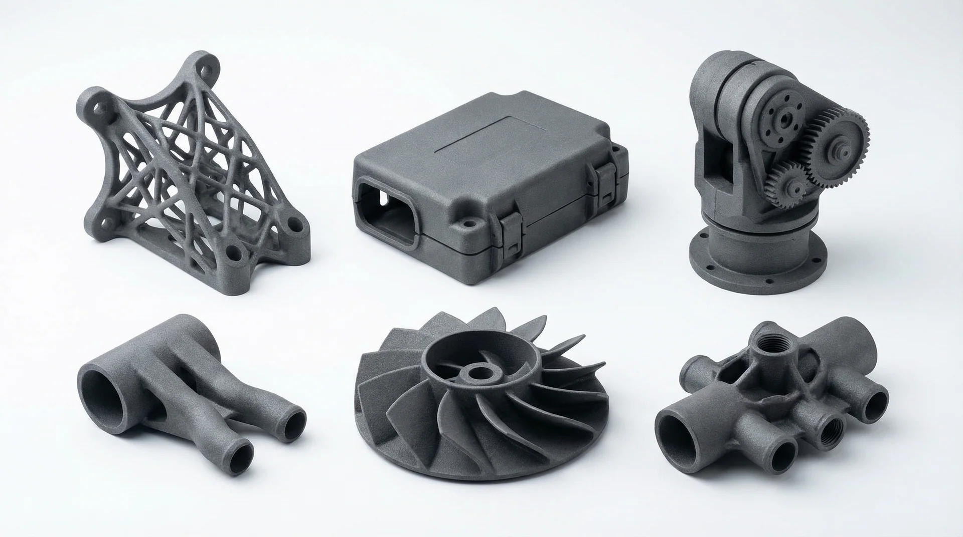 Industrial nylon parts produced with Multi Jet Fusion
