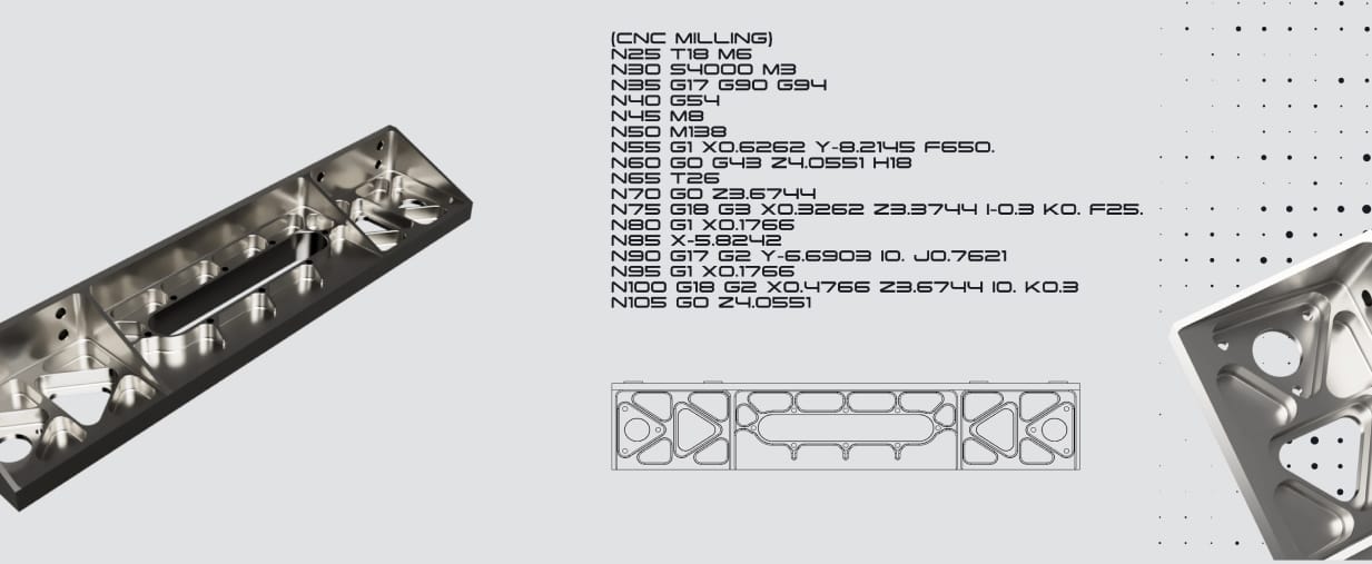 CNC cut precision object.